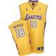 Los Angeles Lakers -18 Sasha Vujacic Stitched Yellow Champion Patch NBA Jersey