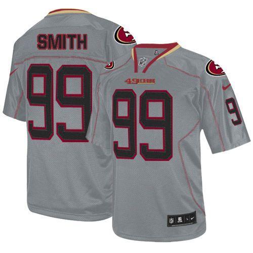 Nike San Francisco 49ers #99 Aldon Smith Lights Out Grey Men‘s Stitched NFL Elite Jersey