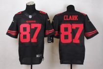 Nike San Francisco 49ers #87 Dwight Clark Black Alternate Men‘s Stitched NFL Elite Jersey