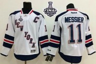 New York Rangers -11 Mark Messier White 2014 Stadium Series With Stanley Cup Finals Stitched NHL Jer