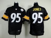 Nike Pittsburgh Steelers #95 Jarvis Jones Black Team Color Men's Stitched NFL Elite Jersey