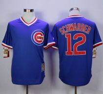 Chicago Cubs -12 Kyle Schwarber Blue Cooperstown Stitched MLB Jersey