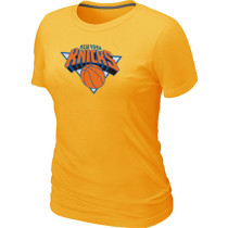 New York Knicks Big Tall Primary Logo Black Women T-Shirt (14)