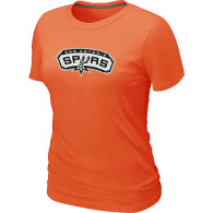 NBA San Antonio Spurs Big Tall Primary Logo Black Women T-Shirt (9)