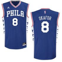Philadelphia 76ers -8 Jahlil Okafor Blue Stitched NBA Jersey