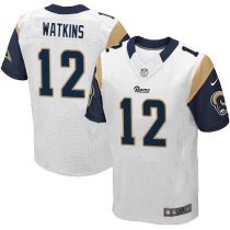Nike Rams -12 Sammy Watkins White Stitched NFL Elite Jersey