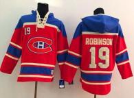Montreal Canadiens -19 Larry Robinson Red Sawyer Hooded Sweatshirt Stitched NHL Jersey