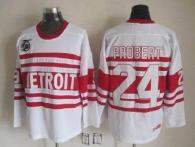 Detroit Red Wings -24 Bob Probert White CCM Throwback 75TH Stitched NHL Jersey