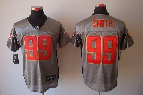 Nike San Francisco 49ers #99 Aldon Smith Grey Shadow Men‘s Stitched NFL Elite Jersey