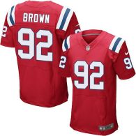 Nike New England Patriots -92 Malcom Brown Red Alternate Mens Stitched NFL Elite Jersey