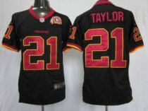 Nike Redskins -21 Sean Taylor Black With 80TH Patch Stitched NFL Game Jersey