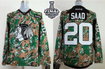 Chicago Blackhawks -20 Brandon Saad Camo Veterans Day Practice 2015 Stanley Cup Stitched NHL Jersey
