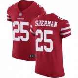 Nike 49ers -25 Richard Sherman Red Team Color Stitched NFL Vapor Untouchable Elite Jersey