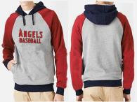 Los Angeles Angels Pullover Hoodie Grey Red
