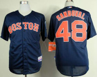 Boston Red Sox #48 Pablo Sandoval Dark Blue Cool Base Stitched MLB Jersey