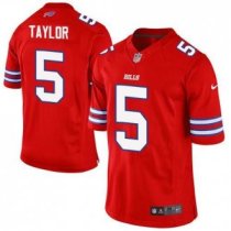 Nike Buffalo Bills -5 Tyrod Taylor Red Stitched NFL Elite Rush Jersey