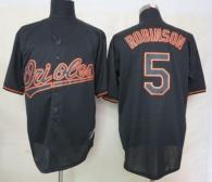 Baltimore Orioles #5 Brooks Robinson Black Fashion Stitched MLB Jersey