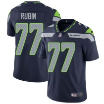Nike Seahawks -77 Ahtyba Rubin Steel Blue Team Color Stitched NFL Vapor Untouchable Limited Jersey