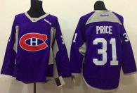 Montreal Canadiens -31 Carey Price Purple Practice Stitched NHL Jersey
