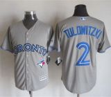 Toronto Blue Jays #2 Troy Tulowitzki Grey New Cool Base Stitched MLB Jersey