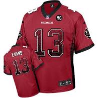 NikeTampa Bay Buccaneers #13 Mike Evans Red Team Color With MG Patch Men‘s Stitched NFL Elite Drift
