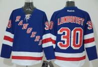 New York Rangers -30 Henrik Lundqvist Blue Stitched NHL Jersey