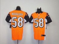 Nike Bengals -58 Rey Maualuga Orange Alternate Stitched NFL Elite Jersey
