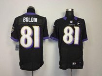 Nike Ravens -81 Anquan Boldin Black Alternate With Art Patch Men Stitched NFL Elite Jersey