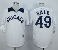 Chicago White Sox -49 Chris Sale White 1976 Turn Back The Clock Stitched MLB Jersey