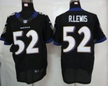 Nike Ravens -52 Ray Lewis Black Alternate Stitched NFL Elite Jersey