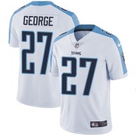Nike Titans -27 Eddie George White Stitched NFL Vapor Untouchable Limited Jersey