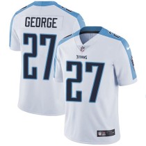 Nike Titans -27 Eddie George White Stitched NFL Vapor Untouchable Limited Jersey