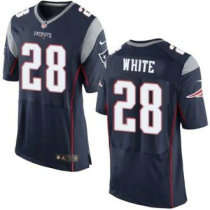 Nike New England Patriots -28 James White Navy Blue Team Color Stitched NFL New Elite Jersey