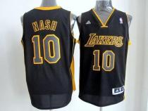 Revolution 30 Los Angeles Lakers -10 Steve Nash Black Gold NO Stitched NBA Jersey