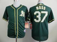 Oakland Athletics #37 Brandon Moss Green Cool Base Stitched MLB Jersey