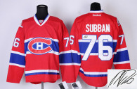 Autographed Montreal Canadiens -76 PK Subban Stitched Red New CH NHL Jersey