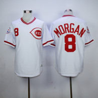 Cincinnati Reds -8 Joe Morgan White 1990 Turn Back The Clock Stitched MLB Jersey