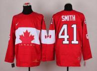 Olympic 2014 CA 41 Mike Smith Red Stitched NHL Jersey