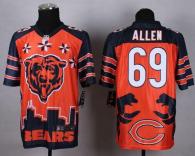 Nike Bears -69 Jared Allen Orange Men's Stitched NFL Elite Noble Fashion Jersey