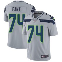Nike Seahawks -74 George Fant Grey Alternate Stitched NFL Vapor Untouchable Limited Jersey