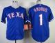 Texas Rangers #1 Elvis Andrus Blue Stitched MLB Jersey