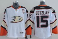 Anaheim Ducks -15 Ryan Getzlaf White New Road Stitched NHL Jersey
