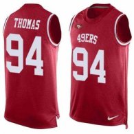 Nike 49ers -94 Solomon Thomas Red Team Color Stitched NFL Limited Tank Top Jersey