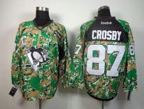 Pittsburgh Penguins -87 Sidney Crosby Camo Veterans Day Practice Stitched NHL Jersey