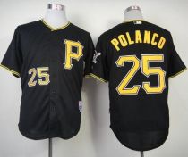 Pittsburgh Pirates #25 Gregory Polanco Black Cool Base Stitched MLB Jersey