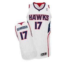 Revolution 30 Atlanta Hawks -17 Dennis Schroder White Stitched NBA Jersey