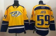 Nashville Predators -59 Roman Josi Yellow Home Stitched NHL Jersey
