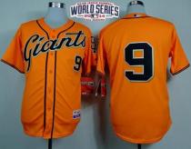 San Francisco Giants #9 Brandon Belt Orange Cool Base W 2014 World Series Patch Stitched MLB Jersey