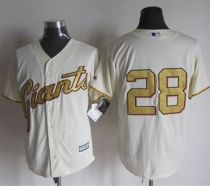 San Francisco Giants #28 Buster Posey Cream Gold No New Cool Base Stitched MLB Jersey