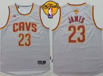 Cleveland Cavaliers -23 LeBron James Grey Fashion The Finals Patch Stitched NBA Jersey